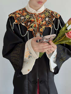 黎落阁汉服云肩绣花古风原创百搭重工云肩正品 旗袍原创配饰 新中式