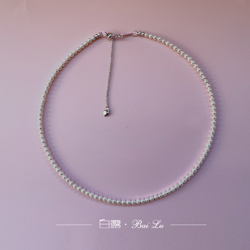 白露珠宝工作室淡水珍珠近圆颈链