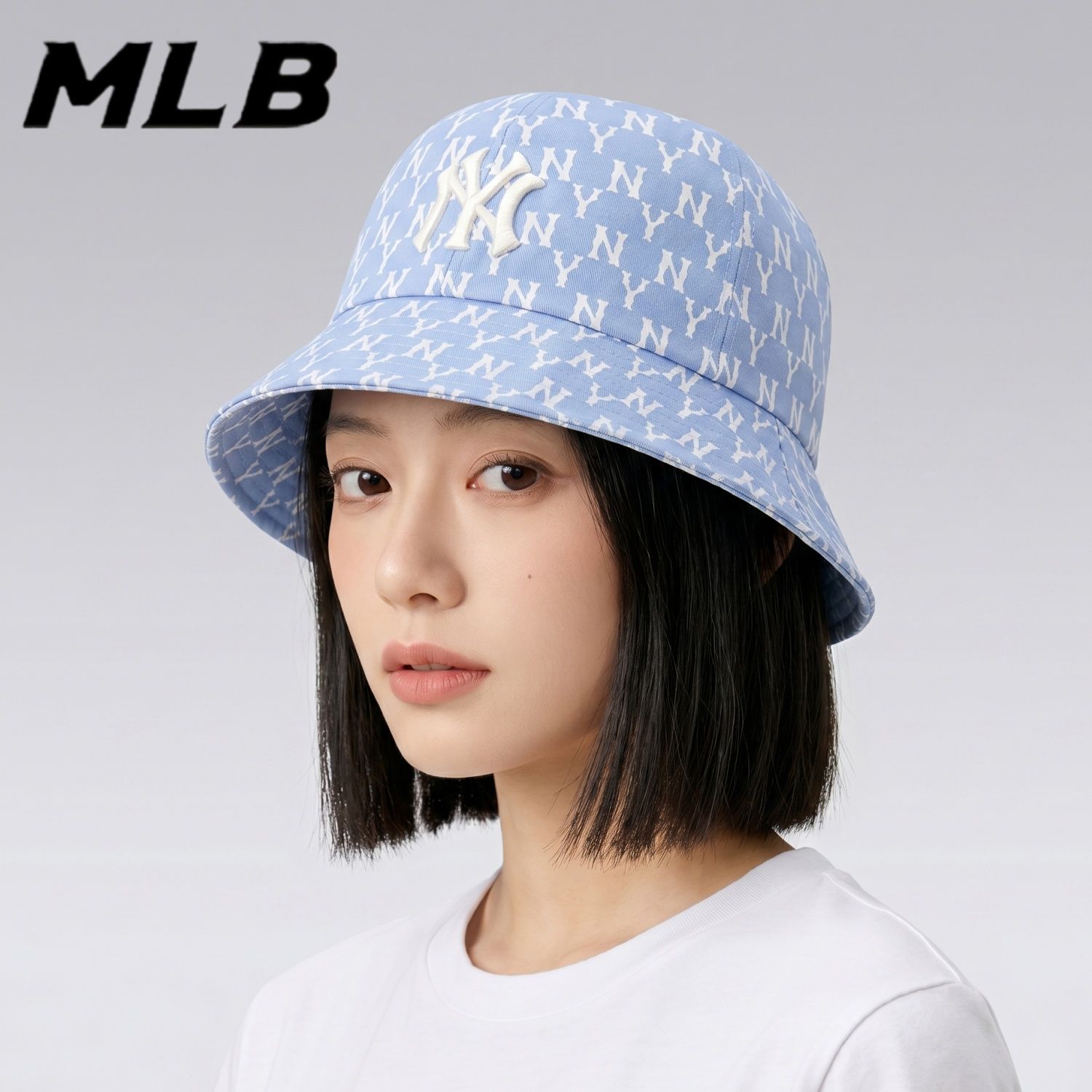 MLB男女经典刺绣夏日遮阳渔夫帽图片