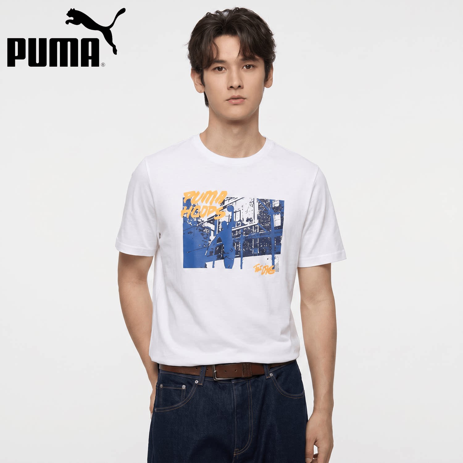 PUMA男款透气印花短袖T恤图片