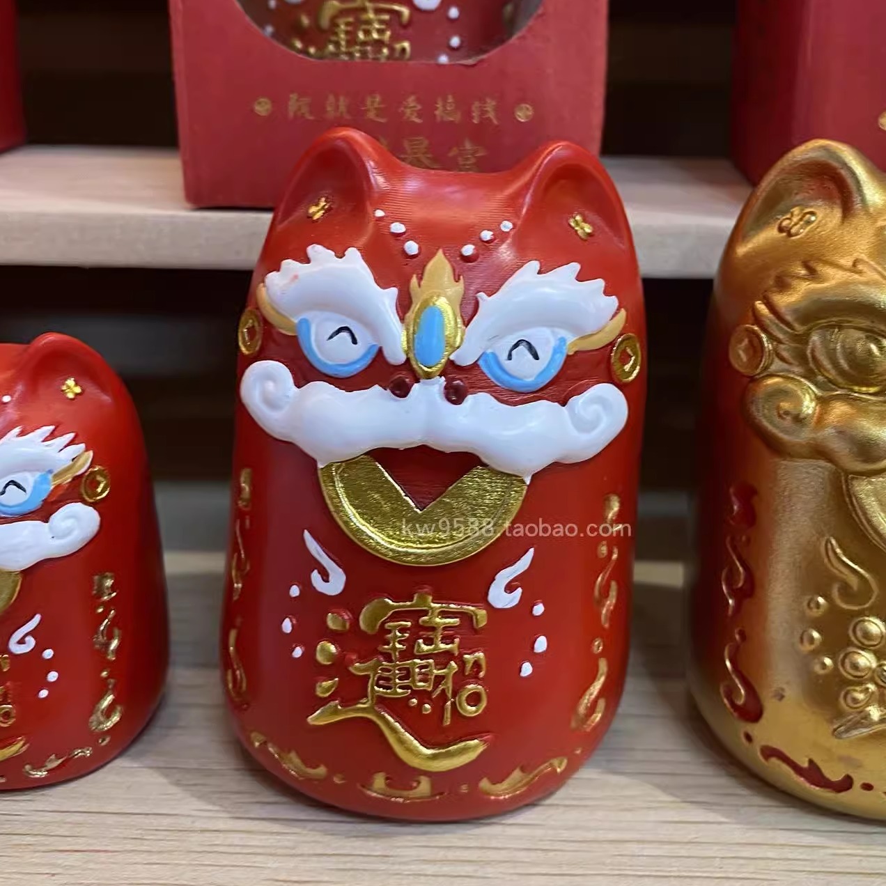 泉州文创笑狮摆件冰箱贴桌面手办礼盒旅游伴手摆件