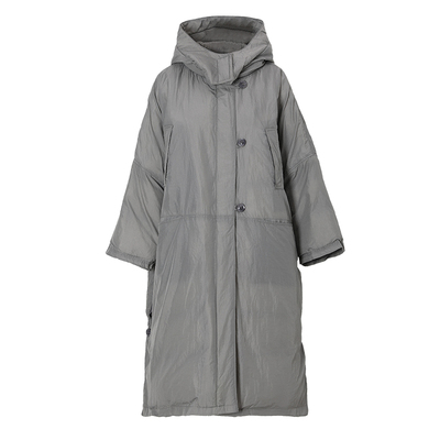 加厚保暖宽松大码连帽棉服长款