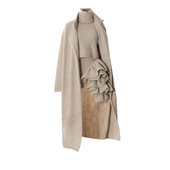 EAM 女 毛衣外套半身裙套装 STUDIO秋冬款 针织三件套气质温柔风长款