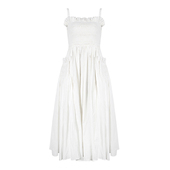 大裙摆长裙外穿吊带连衣裙女夏季 EAM STUDIO法式 海边拍照白色裙子