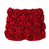 EAM 裙 高腰短裤 STUDIO红色时髦洋气立体玫瑰花朵装 饰半身裙女夏季