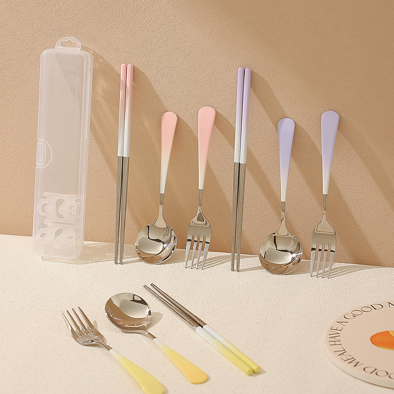 熊谷组304不锈钢筷子勺子套装