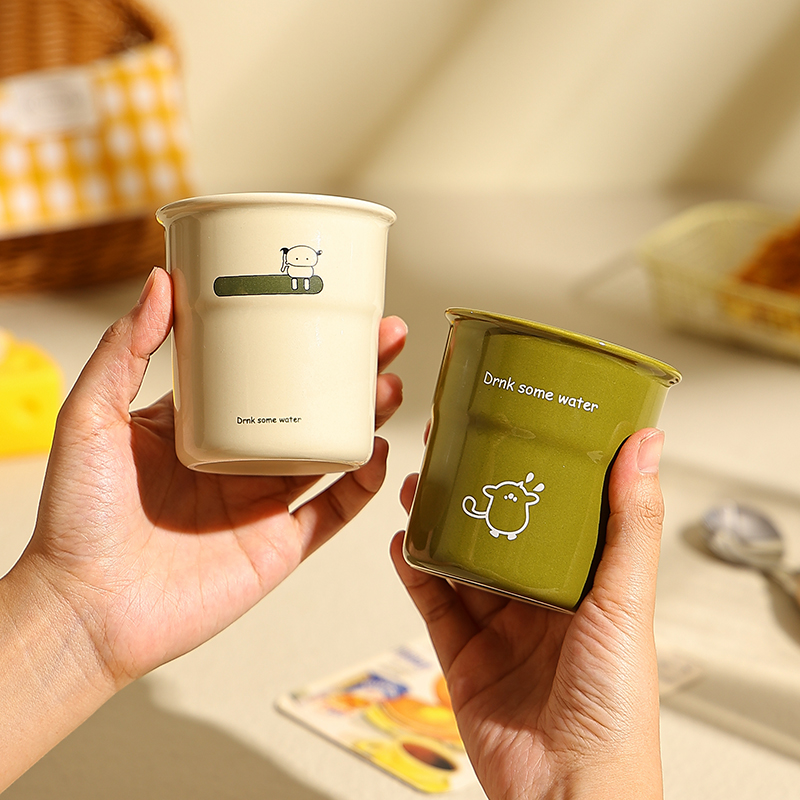 高颜值陶瓷手握杯复古咖啡杯