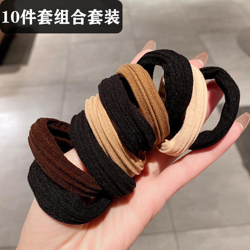 50个装加粗发圈咖色头绳