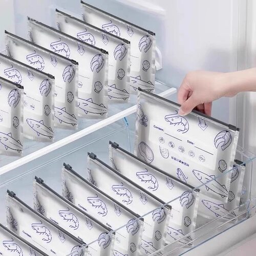 10只铝箔保鲜袋密封袋家用冰箱食物冷冻肉专用保鲜密实自封袋