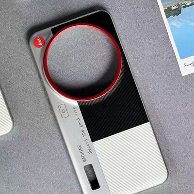 适用小米15ultra手机壳碳纤维素皮拼接PC透明撞色镜框14ult全包壳