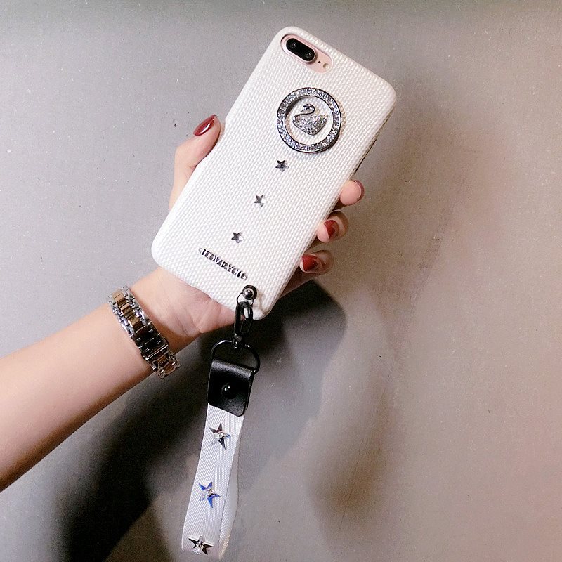´´ÒâÌì¶ìÆ»¹û8plusÊÖ»ú¿ÇÅ®¿îXË®×ê¹ÒÉþiphone7ƤºÚÈí6sÉÝ»ª
