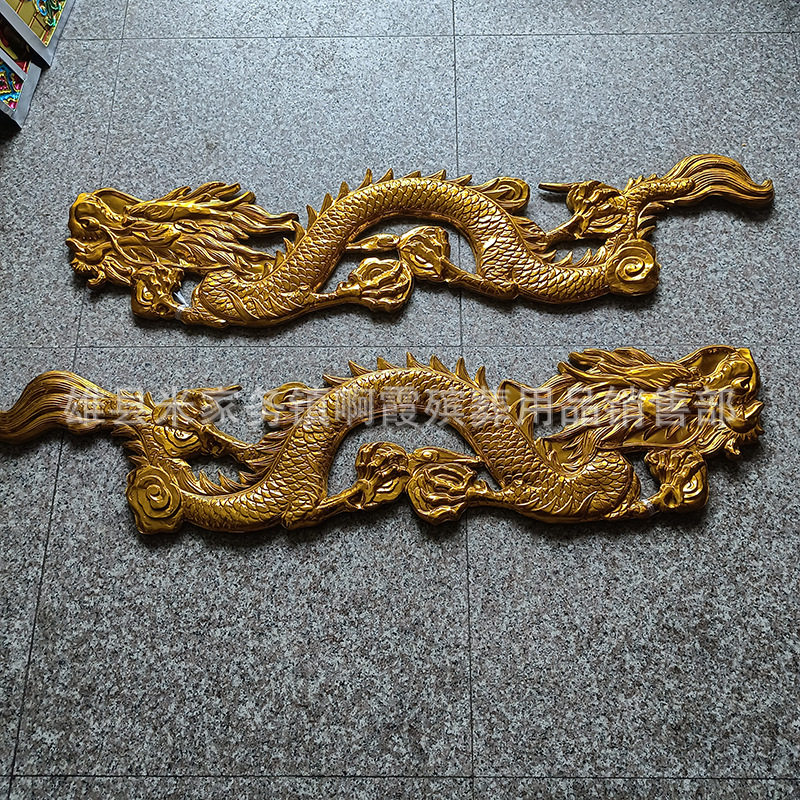 鑫鹏殡葬用品 1.2米 金龙凤 镀金塑料金龙 花圈材料用品厂家