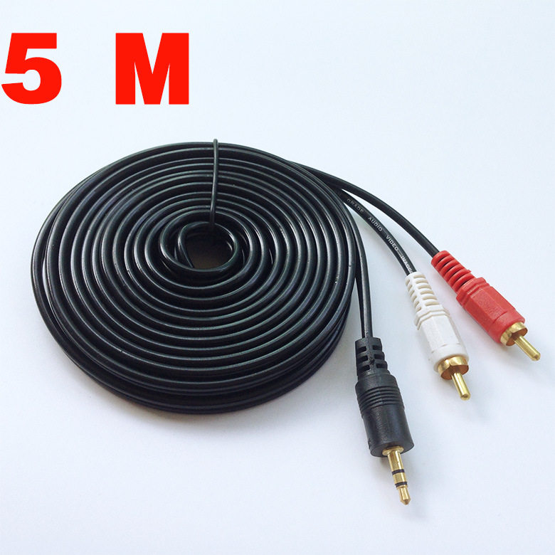 厂家供应1米到20米音频线 电脑线材 3.5/2RCA精包全铜线材厂家