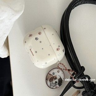 2防摔 3代苹果无线蓝牙三代airpods1 ins韩系灰色星星猫爪适用airpods4耳机套pro二代airpodspro3 2保护套新款