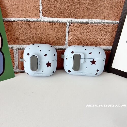 airpods4耳机套自动弹盖波点星星