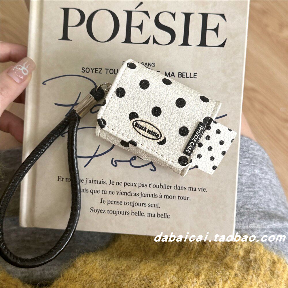 airpodspro2耳机套简约黑波点