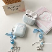 ins韩系蓝色蝴蝶适用airpods4耳机套pro二代airpodspro2保护套新款 2防摔女艺术 3代苹果无线蓝牙三代airpods1