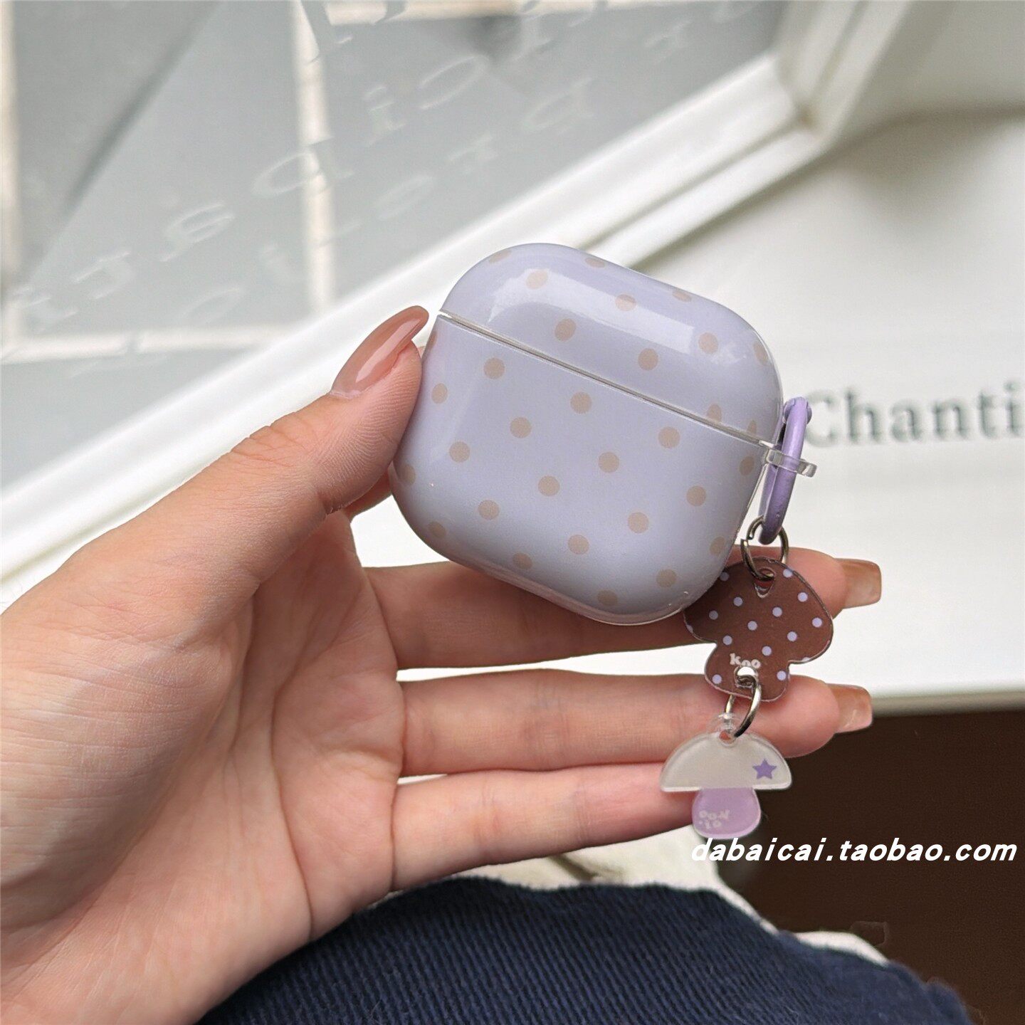 ins韩系紫色波点适用airpods4耳机套pro3新款airpodspro2保护套3代苹果无线蓝牙耳机壳二三代airpods1/2男女