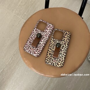 ins甜酷粉色豹纹指环扣适用iphone17promax苹果16手机壳15pm新款14pro少女心17网红13pro全包防摔软韩系辣妹