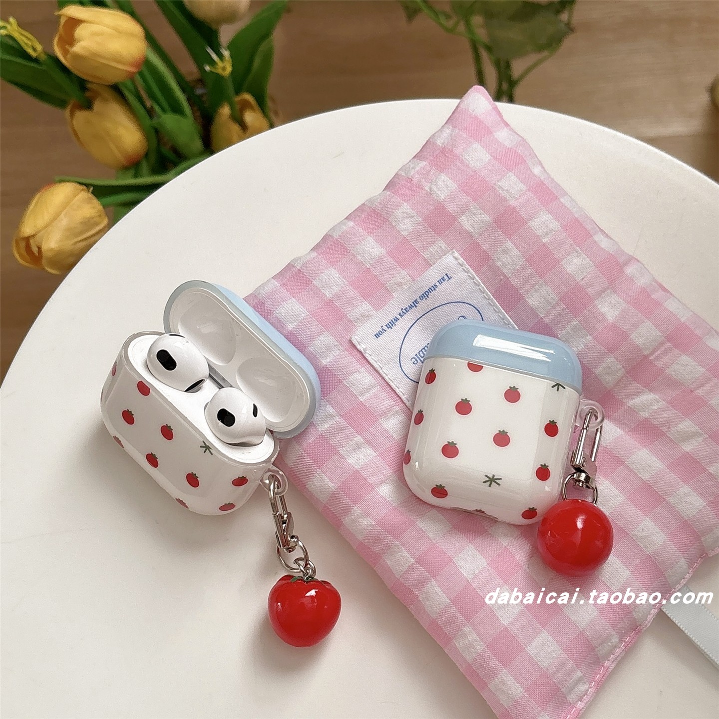 airpods4耳机套撞色西红柿番茄