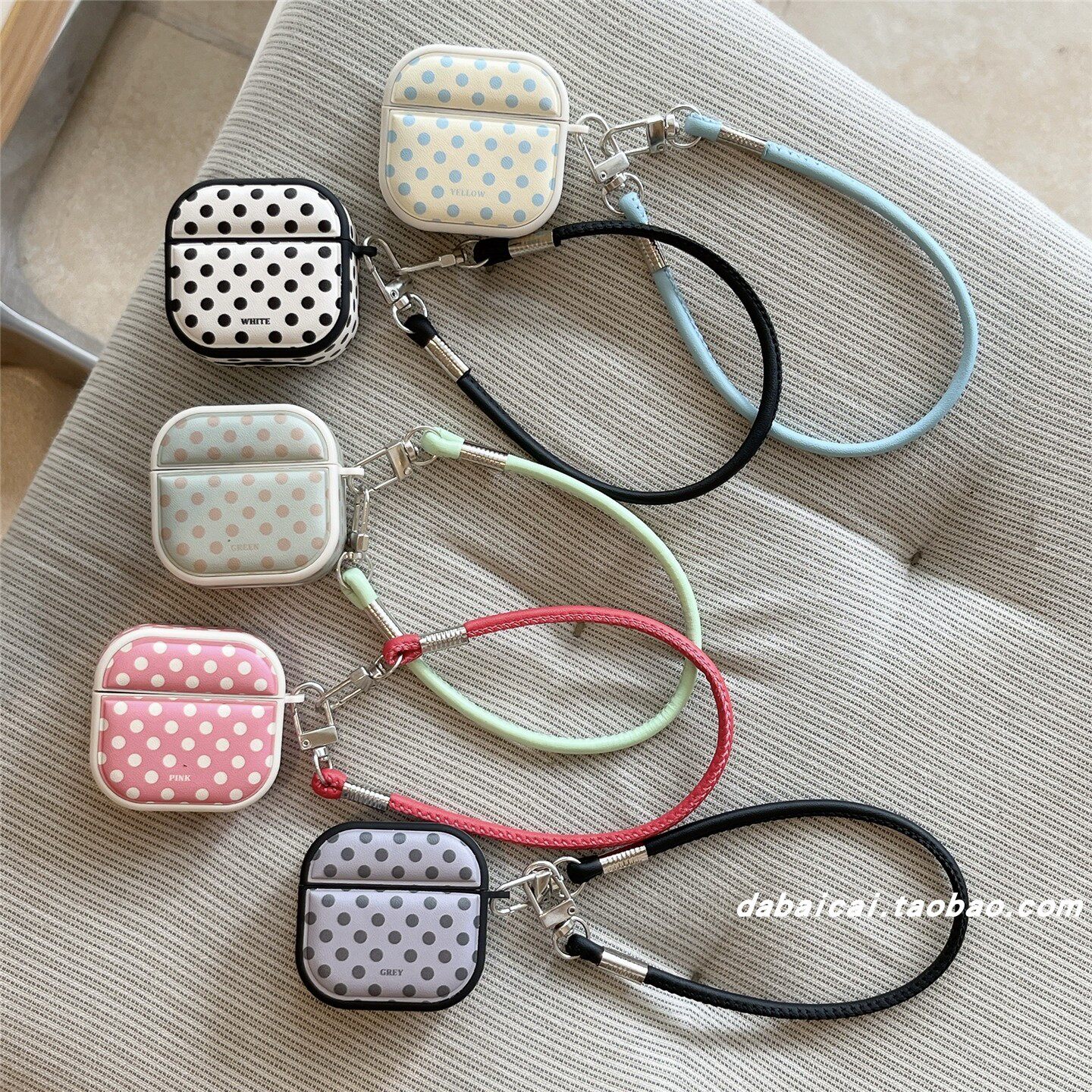 ins皮质满屏波点适用airpods4耳机套pro3新款airpodspro2保护套3代苹果无线蓝牙耳机壳二三代airpods1/2手绳