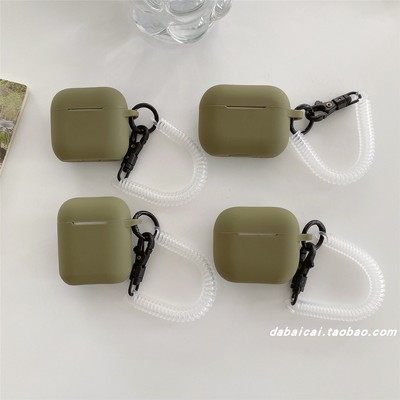 airpods4耳机套简约纯色硅胶绿色