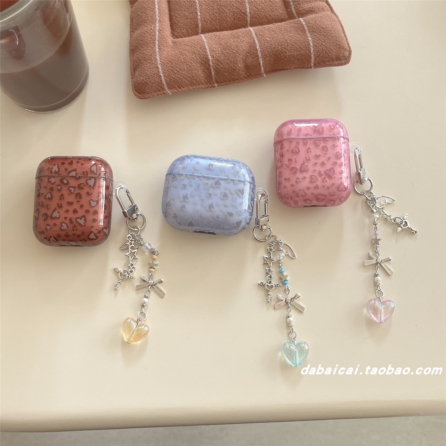 airpods4耳机套韩系辣妹爱心豹纹