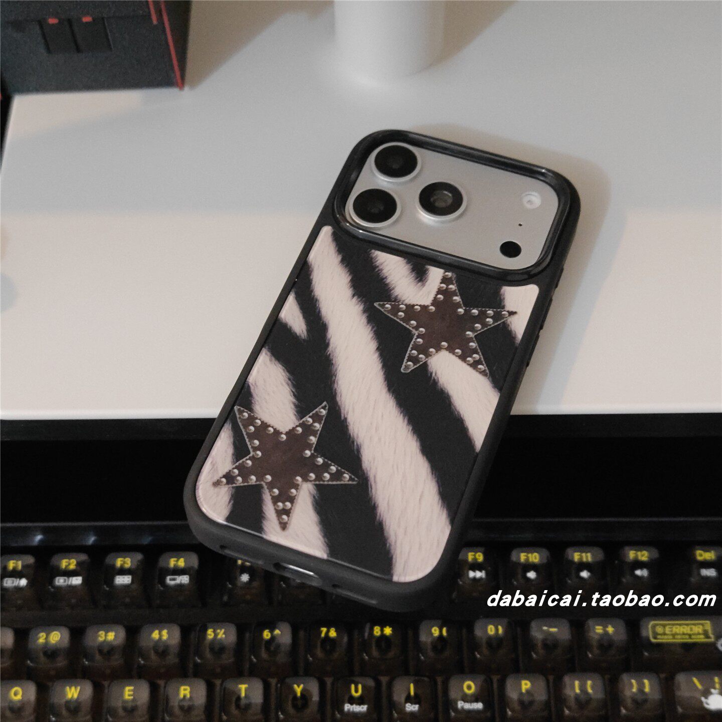 韩系黑白斑马纹星星适用苹果18promax手机壳iphone17新款16女17pro高级感18pro全包15pro创意防摔小众ins艺术