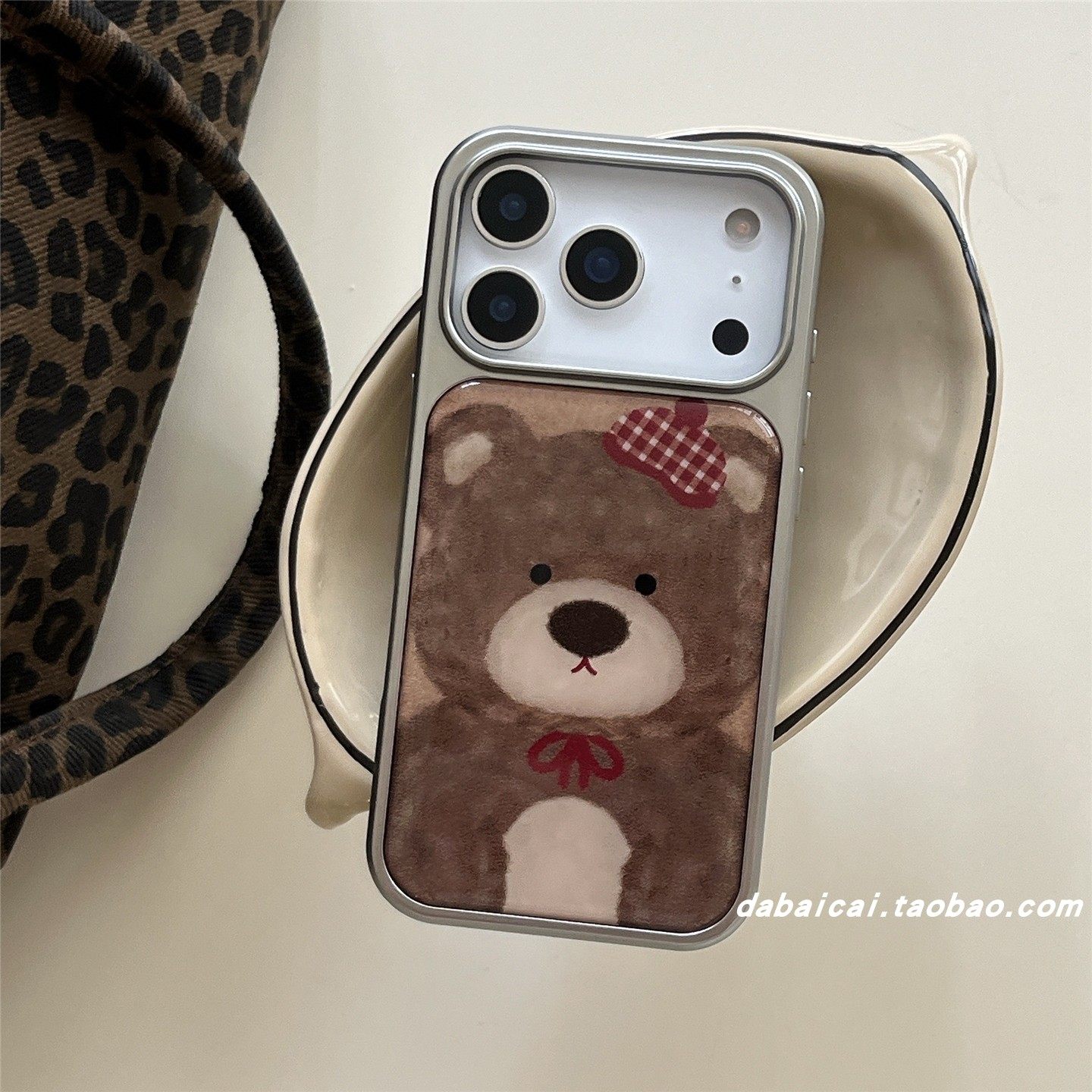ins甜酷滴胶油画小熊适用苹果17手机壳iphone16promax新款15少女心13全包防摔17pro网红14pro韩系高级感可爱,3C数码配件,手机保护套/壳,淘宝优惠券,粉丝福利购,淘宝优惠卷