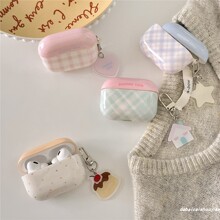 ins简约撞色格纹波点适用airpods3耳机套pro二代airpodspro2保护套新款4代清新苹果无线蓝牙三代airpods2小众