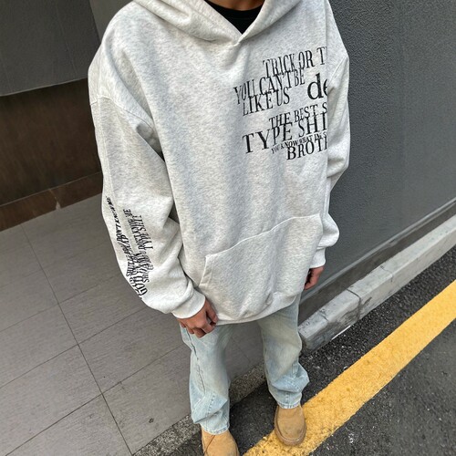 美式字母印花套头卫衣