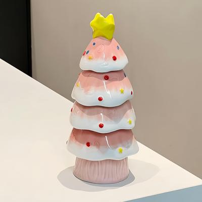 圣诞树陶瓷马克杯高颜值2025新款叠叠乐杯子套装咖啡杯圣诞节礼物