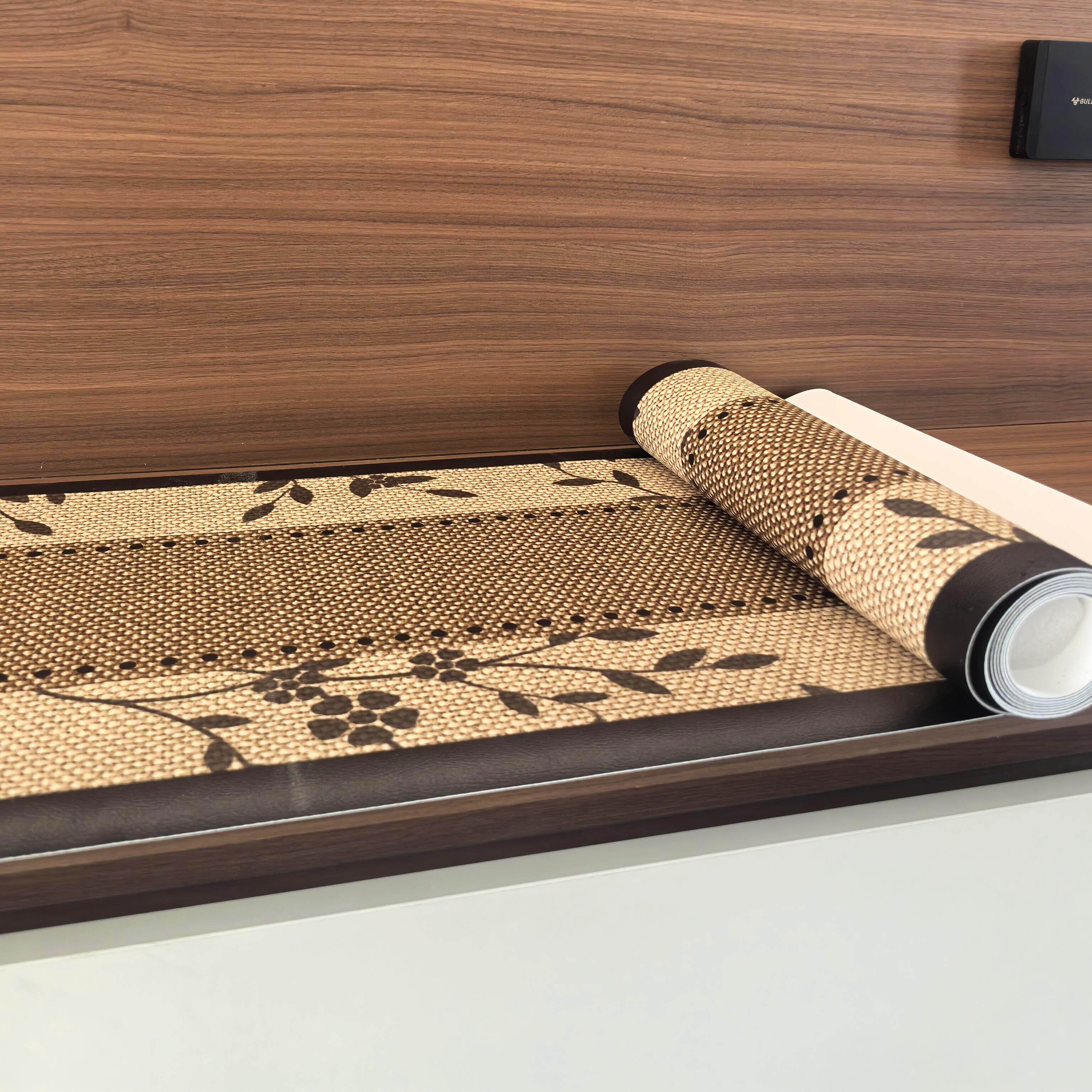 餐边柜垫子台面保护垫子防水中古风复古桌垫长条电视柜轻奢高级感