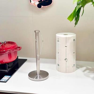 不锈钢立式纸巾架免打孔保鲜膜收纳架客厅擦手纸卷纸架纸巾收纳架