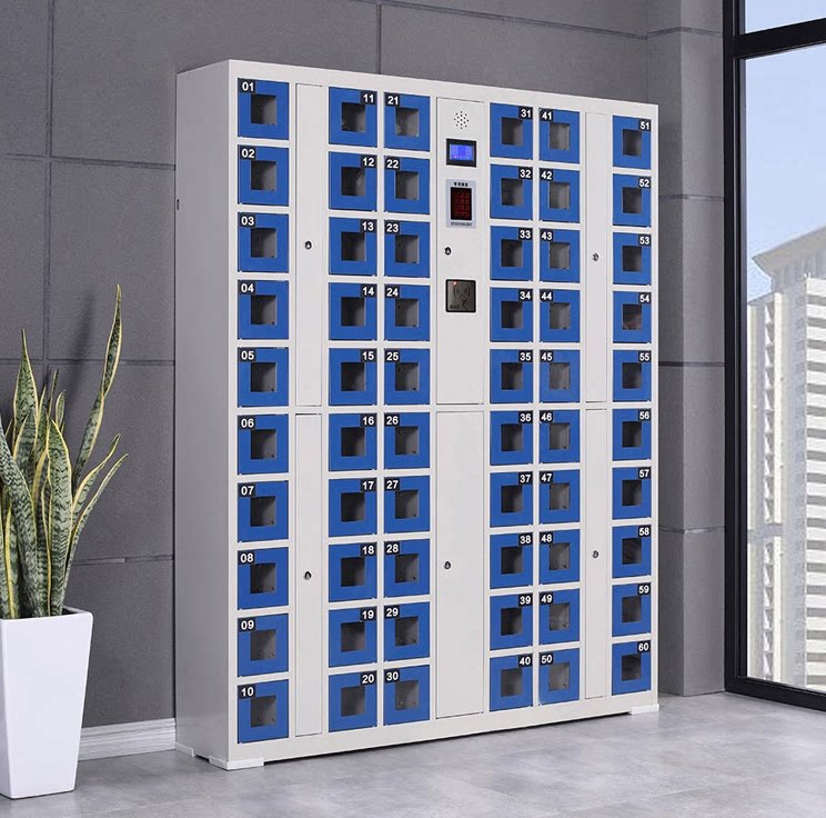 智能手机扫码储物柜条码手机存放柜刷卡钢制寄存柜超市电子存包柜