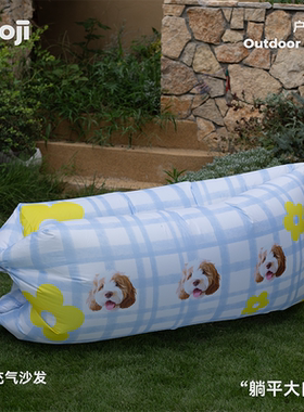 POOJI宠物定制充气沙发户外露营装备便携猫咪狗狗来图DIY礼物