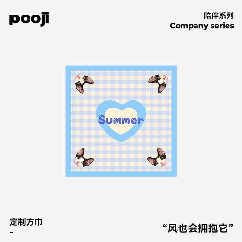 POOJI宠物定制方巾来图DIY礼物