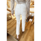 米白色高腰直筒提臀牛仔裤 女九分加绒显瘦小个子烟管2025冬季