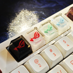 ROG败家之眼适用立体图实色透光个性客制化定制树脂机械键盘键帽