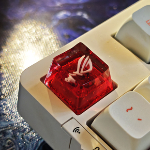 ROG败家之眼适用彩透碎闪立体图个性客制化定制机械键盘树脂键帽