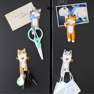 可爱猫咪卡通动物磁吸冰箱贴磁铁吸铁石无痕装饰贴钥匙口罩挂钩