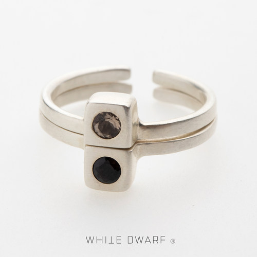 银戒指茶水晶边上方WHITEDWARF