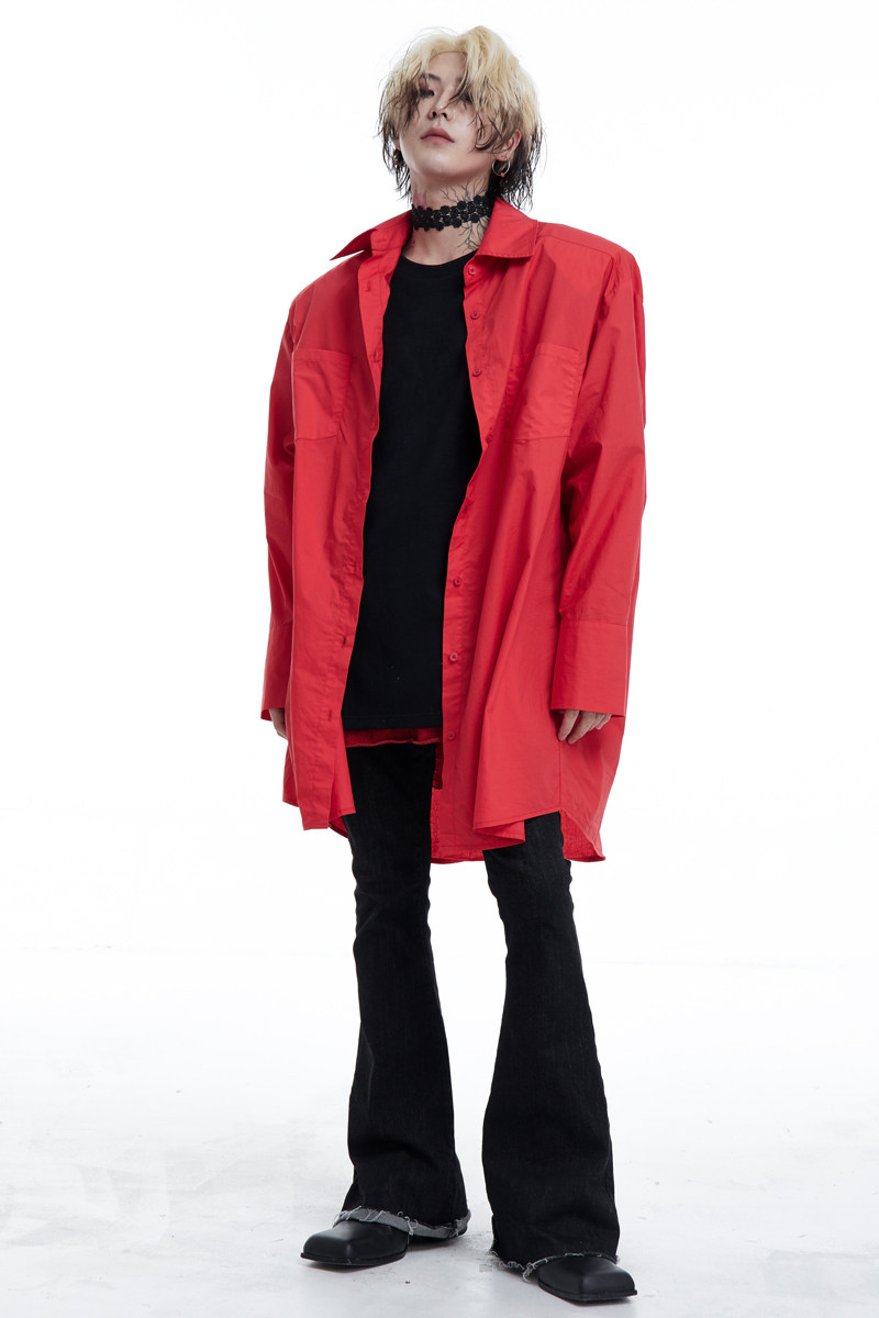 ourbreathwastingaway (作為裙褲也是不錯選擇的中長墊肩襯衫(頂