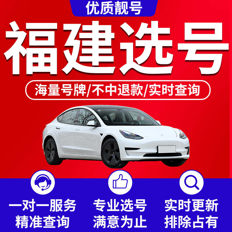 福州泉州厦门漳州宁德龙岩莆田三明南平市自编车牌选号新能源汽车
