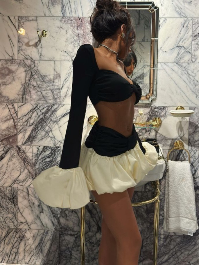 New Women Fashion Set One Shoulder Dressing Set