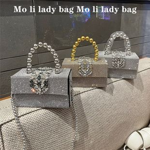 Gold studded diamond handbag, dinner bag金色镶钻手提包晚宴包