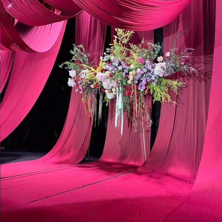 吊顶篷房顶棚纱幔装饰新款 婚庆婚宴酒席喜棚房帐篷幕布吊顶布幔