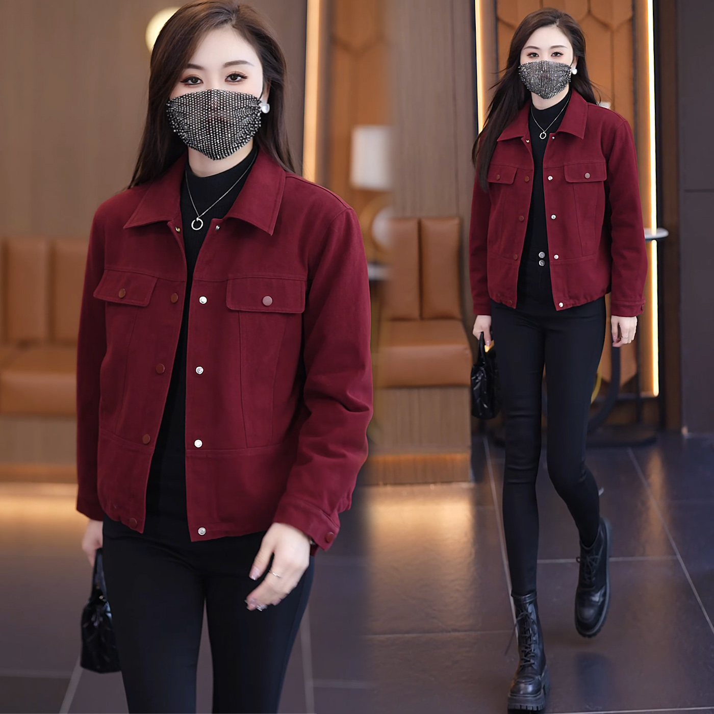 秋冬短款牛仔外套女2025