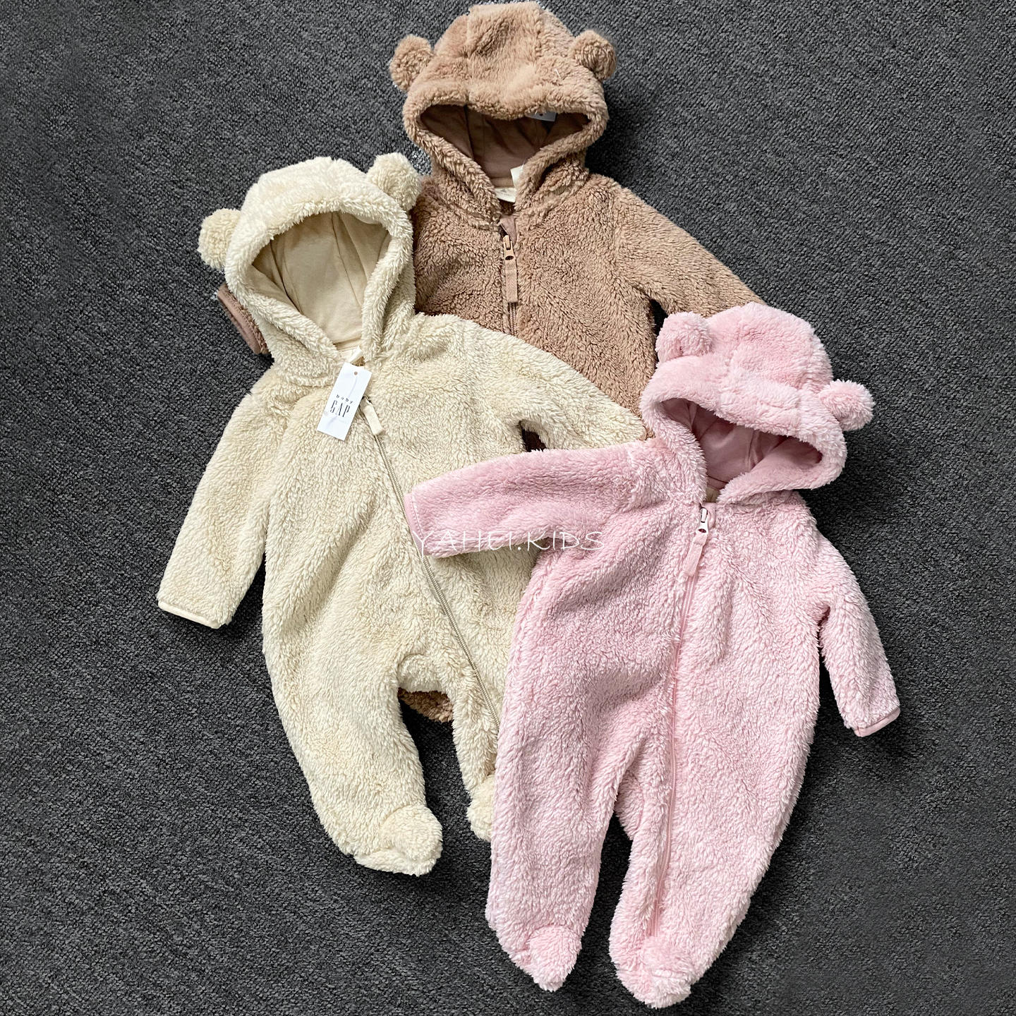 太可爱了吧！新生儿羊羔毛爬爬服