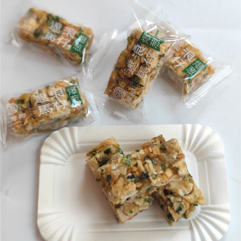 福厚桦爆葱遮浪马仔葱味玛仔萨其马沙琪玛休闲零食汕尾特产散装
